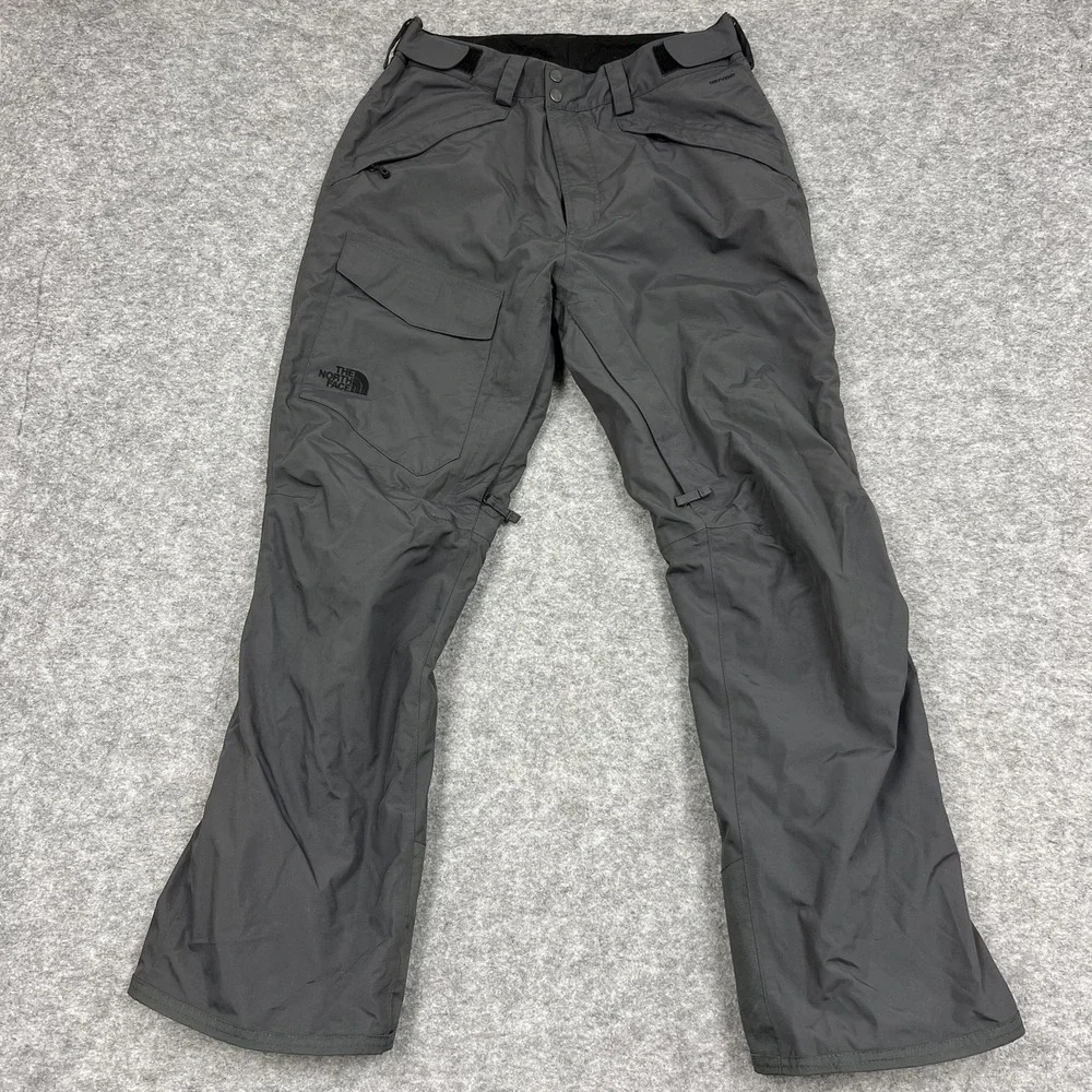 The North Face Snow Pants Mens M Gray DryVent Insulated Lined Ski Cargo 34x30